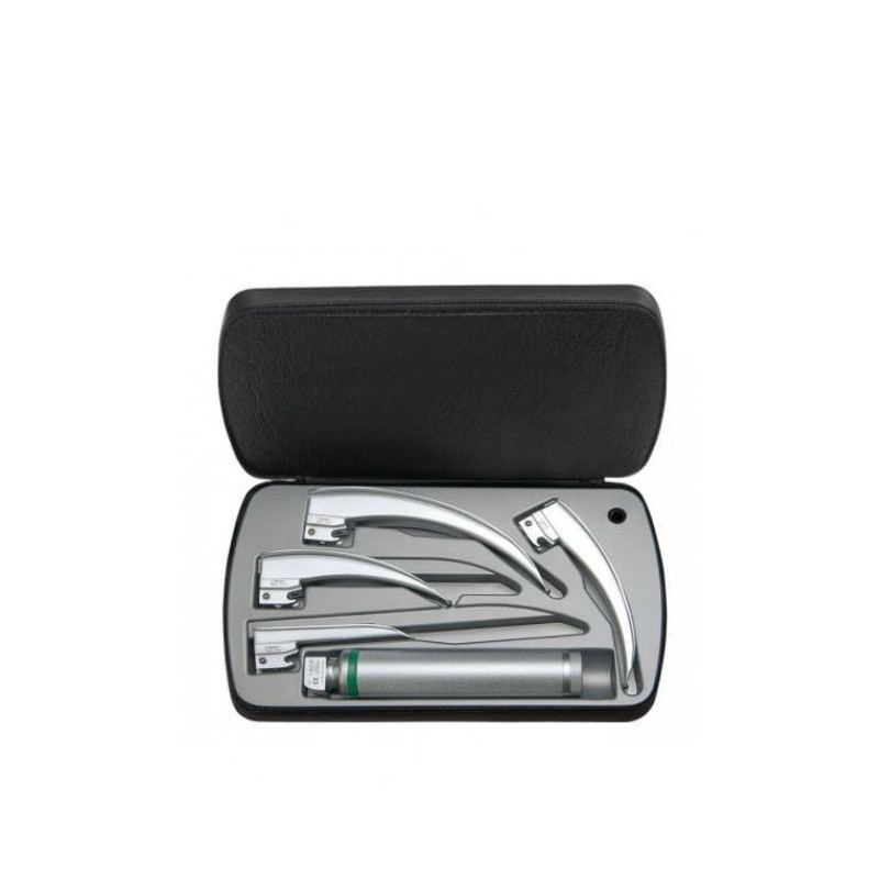 Laringo FO: Mango + 2 Hojas + Estuche Welch Allyn 05613.
